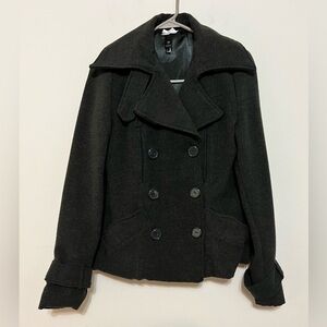 Ashley by 26 International Double Breasted Pea Coat Dark Gray/Charcoal Medium